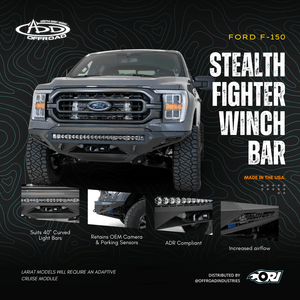 Addictive Desert Designs 2021 - 2023 FORD F - 150 STEALTH FIGHTER WINCH BAR - Offroad Industries