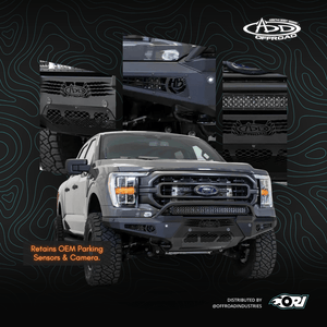 Addictive Desert Designs 2021 - 2024 FORD F - 150 HONEYBADGER FRONT BUMPER W/ TOP HOOP - Offroad Industries