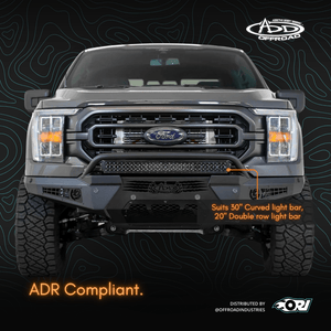 Addictive Desert Designs 2021 - 2024 FORD F - 150 HONEYBADGER FRONT BUMPER W/ TOP HOOP - Offroad Industries