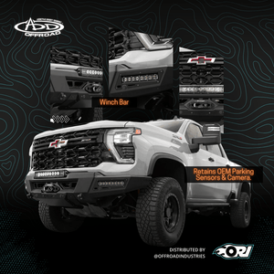 Addoffroad 2024+ Chevy Silverado 2500/3500 Phantom Winch Front Bar - Offroad Industries