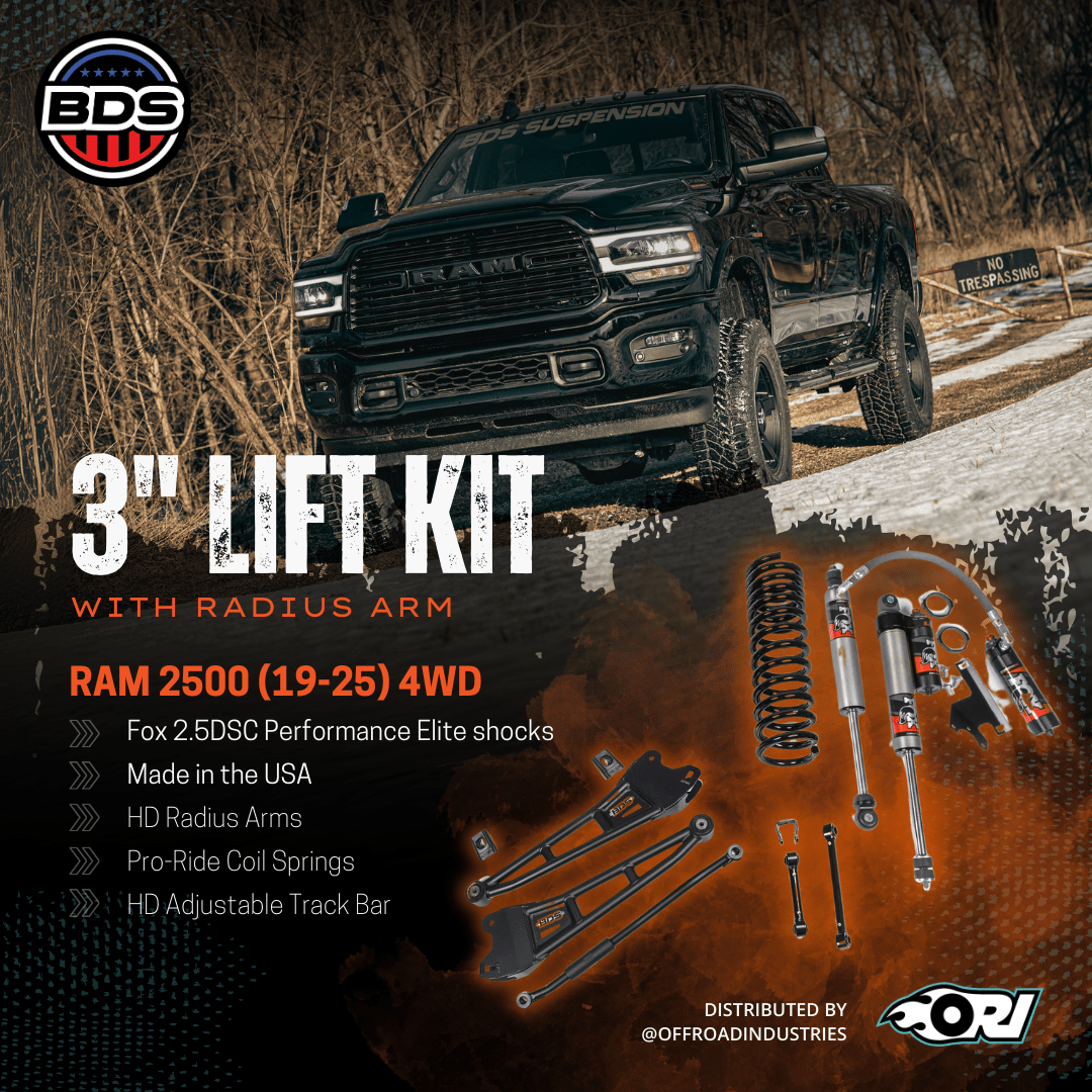 BDS 3 Inch Lift Kit W/ Radius Arm | Ram 2500 (19 - 25) 4WD | Diesel w/ Rear Air Ride - Offroad Industries