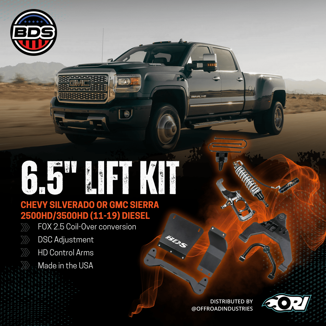 BDS 6.5 Inch Lift Kit | FOX 2.5 Coil - Over Conversion | Chevy Silverado or GMC Sierra 2500HD/3500HD (11 - 19) | Diesel - Offroad Industries