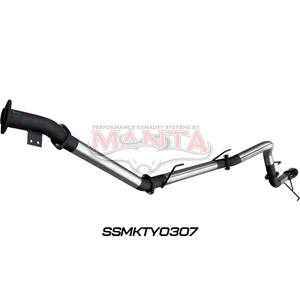 Manta TOYOTA LANDCRUISER 300 SERIES V6 3IN DPF BACK WITHOUT MUFFLERS, BLACK 4IN TIP - Offroad Industries