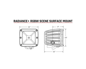 Rigid Industries Radiance+ Scene RGBW Surface Mount | Pair - Offroad Industries