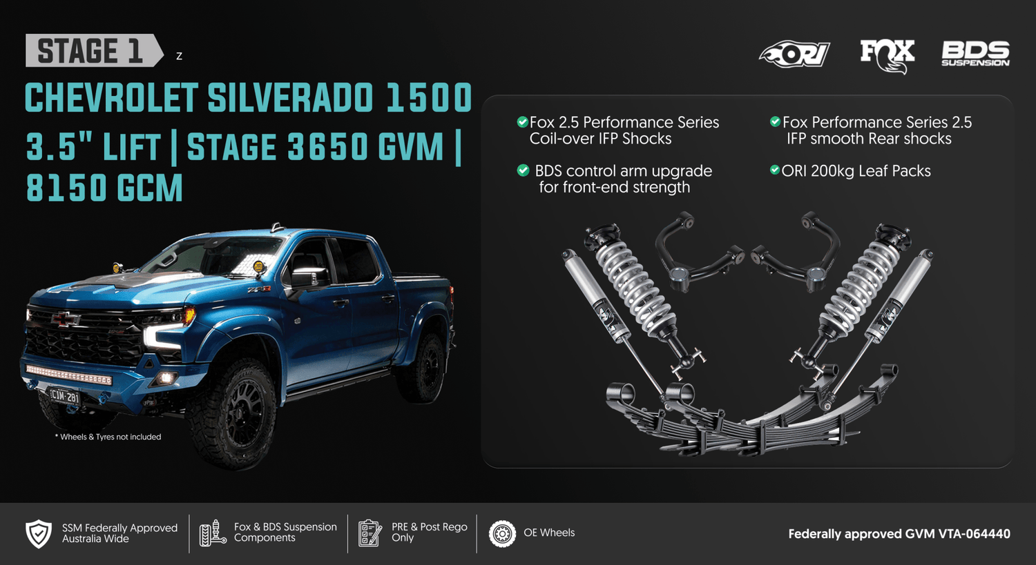 Chevrolet Silverado 1500 LTZ, ZR2 Trailboss GVM Upgrade