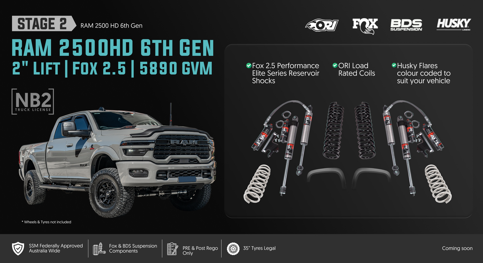 <strong>Stage 2: Apex Series — 2" Lift on 35s</strong>