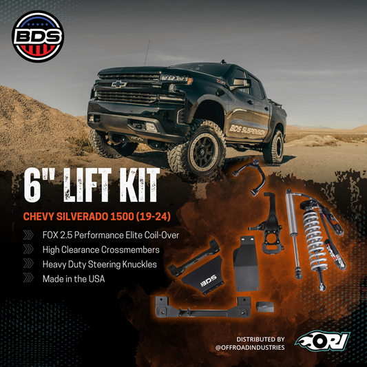 BDS 6 Inch Lift Kit | FOX 2.5 Performance Elite Coil-Over | Chevy Silverado 1500 (19-25)
