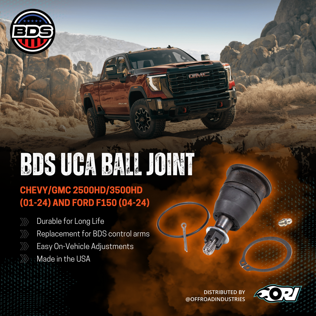 BDS UCA Ball Joint | Fits BDS GM 011310, 121250, 121252, 121304; Ford 123253, 013204, 123262 | Chevy/GMC 2500HD/3500HD (01-24) and Ford F150 (04-24)