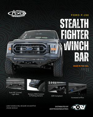 Addictive Desert Designs 2021 - 2023 FORD F - 150 STEALTH FIGHTER WINCH BAR - Offroad Industries
