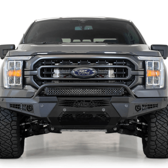 Addictive Desert Designs 2021 - 2024 FORD F - 150 HONEYBADGER FRONT BUMPER W/ TOP HOOP - Offroad Industries