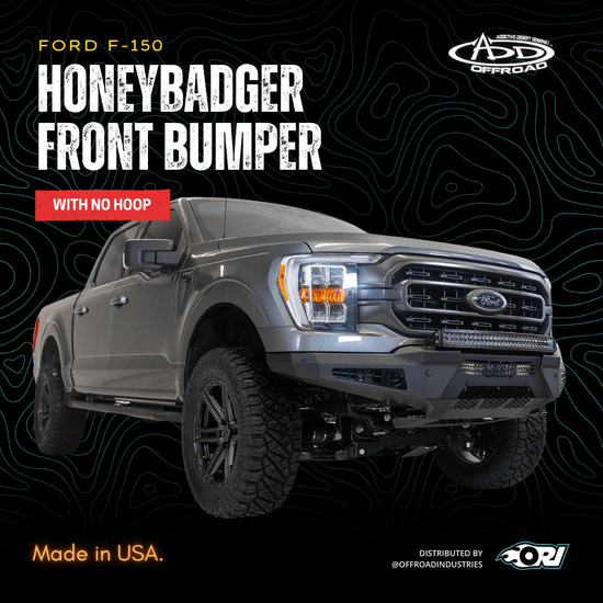 Addictive Desert Designs FORD F - 150 HONEYBADGER FRONT BUMPER 21 - 23 - Offroad Industries