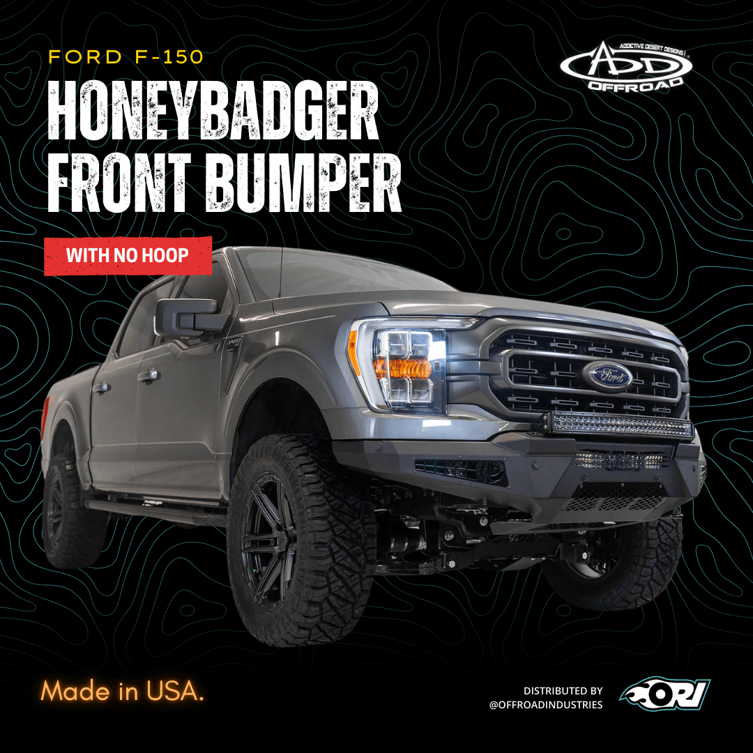 Addictive Desert Designs FORD F - 150 HONEYBADGER FRONT BUMPER 21 - 23 - Offroad Industries