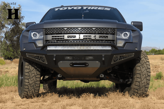 Addoffroad 2010 - 2014 Ford Raptor HoneyBadger Winch Front Bumper | Heritage - Offroad Industries
