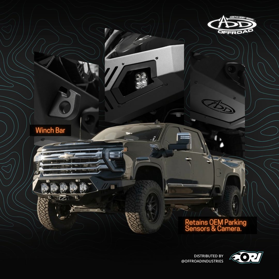 Addoffroad 2024 Chevy Silverado 2500/3500 Bomber HD Front Bar - Offroad Industries