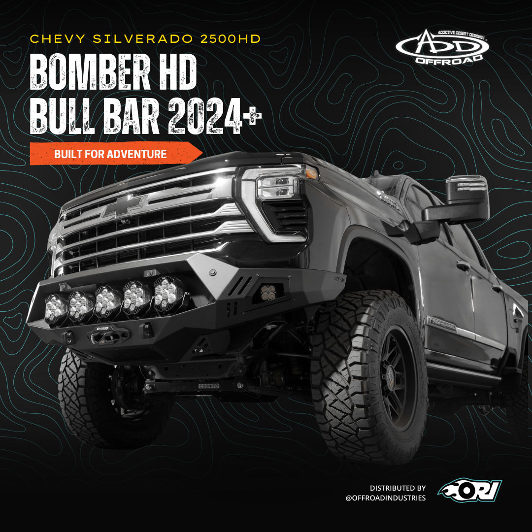 Addoffroad 2024 Chevy Silverado 2500/3500 Bomber HD Front Bar - Offroad Industries