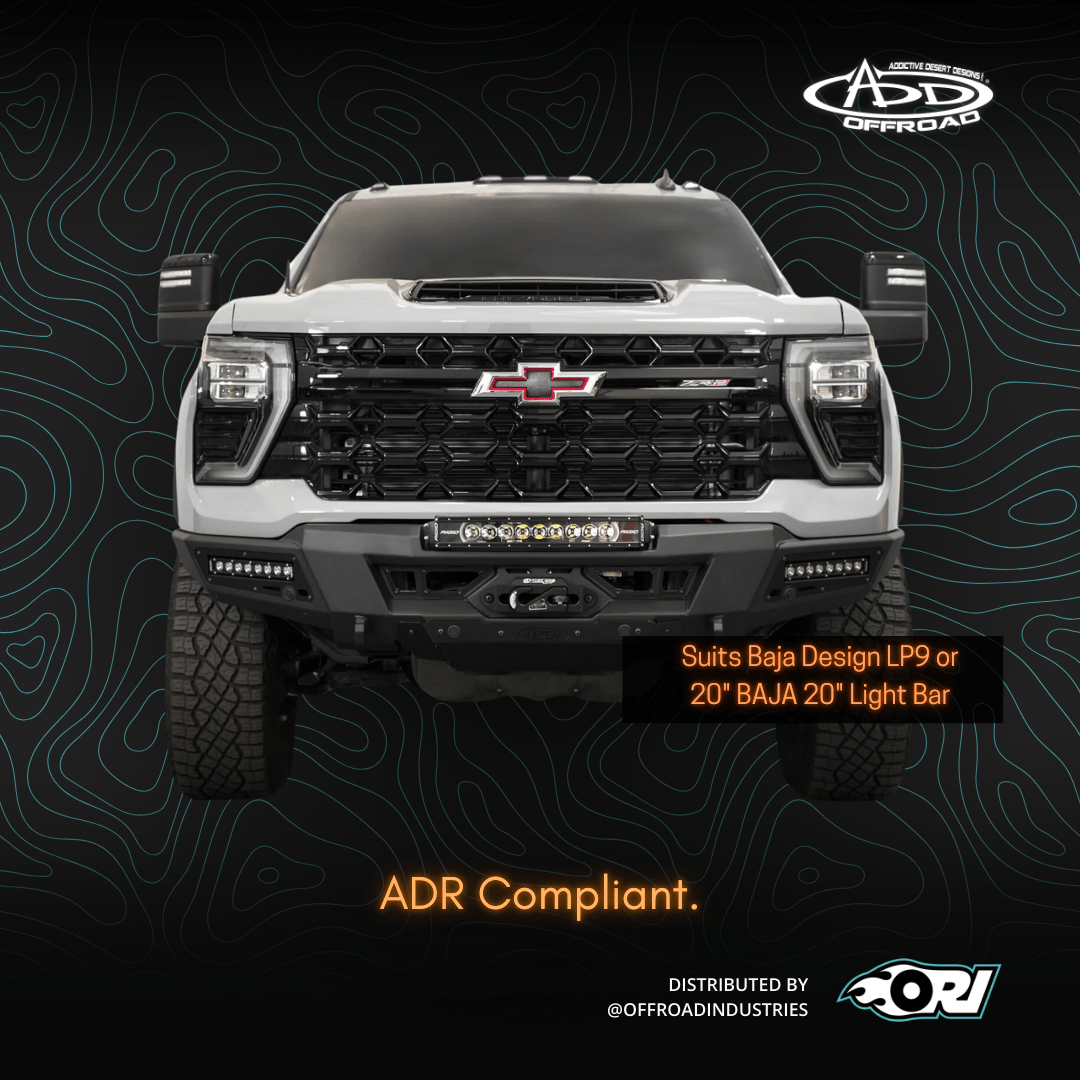 Addoffroad 2024+ Chevy Silverado 2500/3500 Phantom Winch Front Bar - Offroad Industries