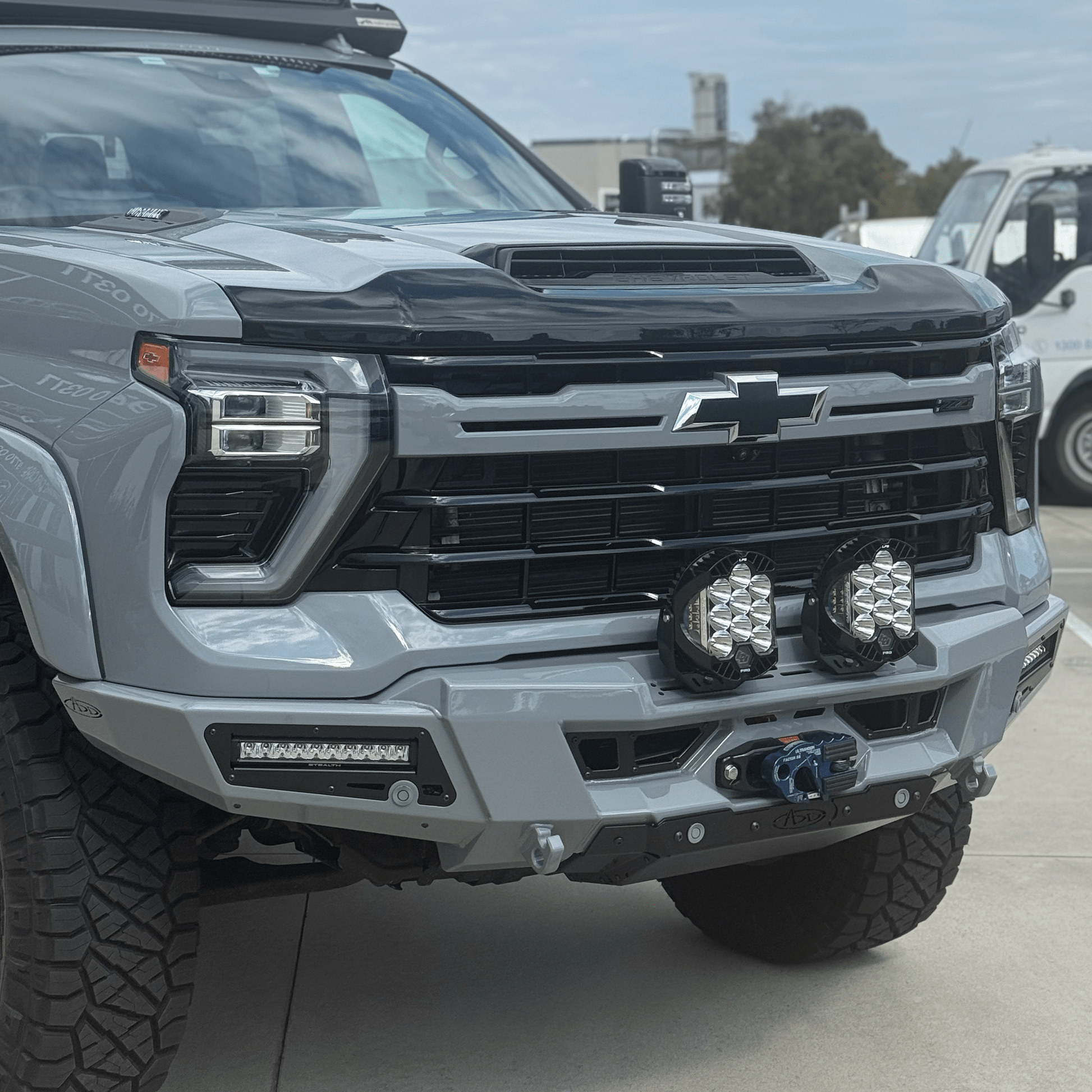 Addoffroad 2024+ Chevy Silverado 2500/3500 Phantom Winch Front Bar - Offroad Industries