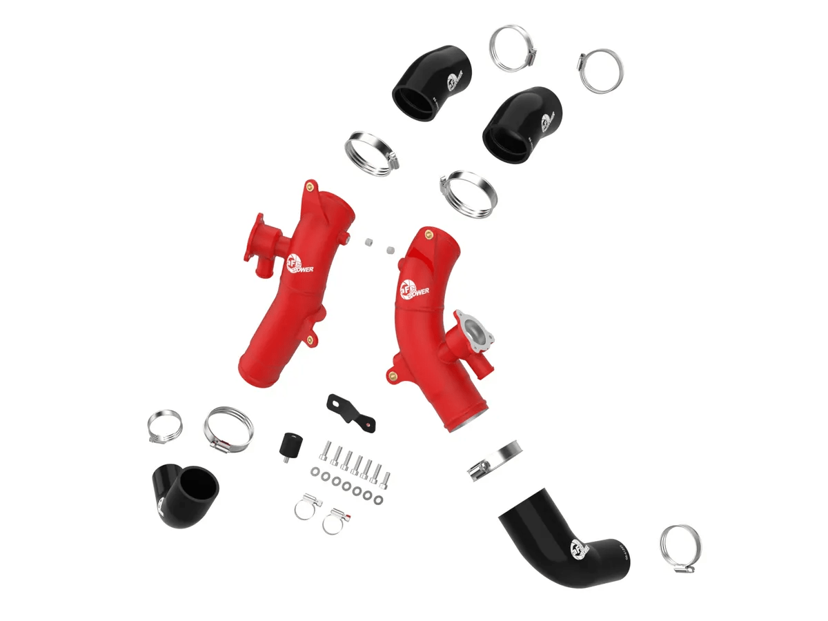 AFE BladeRunner 2-1/2 IN Aluminum Hot Charge Pipe Red TOyota tundra 22+ - Offroad Industries