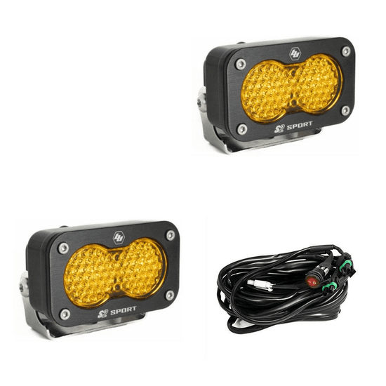 Baja Designs S2 Sport Black LED Auxiliary Light Pod Pair - Universal - Offroad Industries