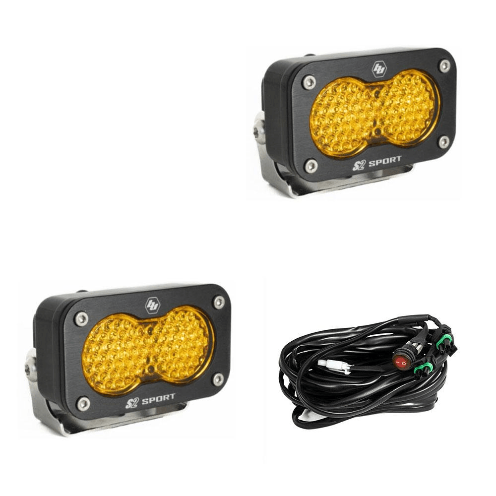 Baja Designs S2 Sport Black LED Auxiliary Light Pod Pair - Universal - Offroad Industries