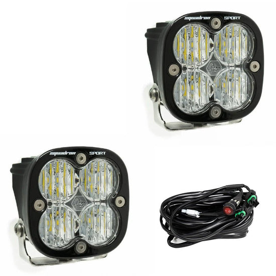Baja Designs Squadron Sport Black LED Auxiliary Light Pod Pair - Universal - Offroad Industries