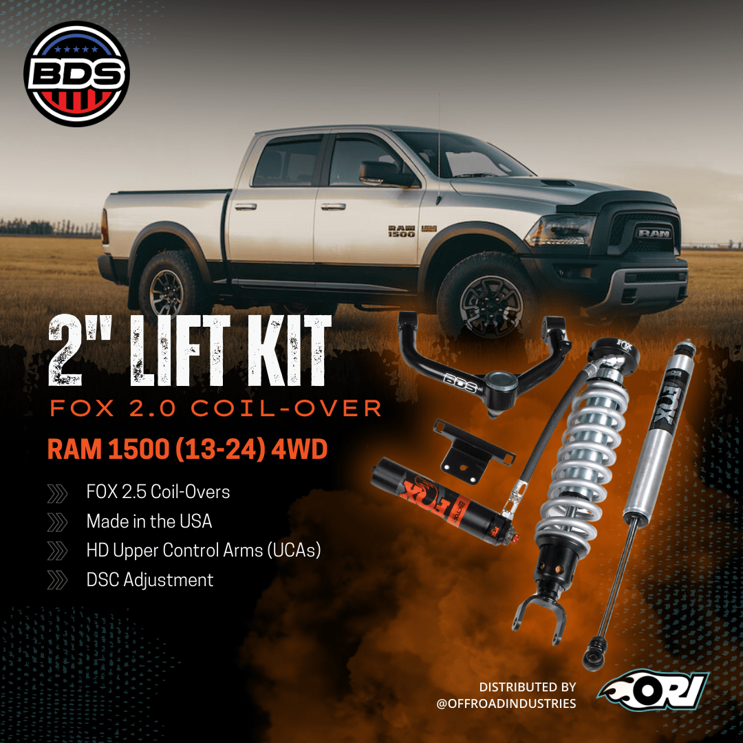 BDS 2 Inch Lift Kit | FOX 2.5 Coil - Over | Ram 1500 (13 - 24) 4WD - Offroad Industries