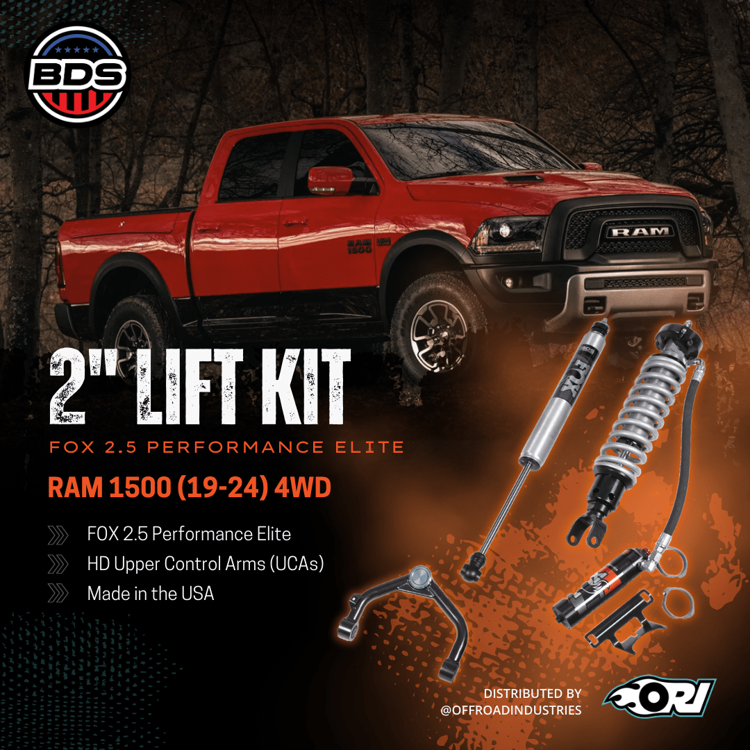 BDS 2 Inch Lift Kit | FOX 2.5 Performance Elite Coil - Over | Ram 1500 (19 - 24) 4WD - Offroad Industries