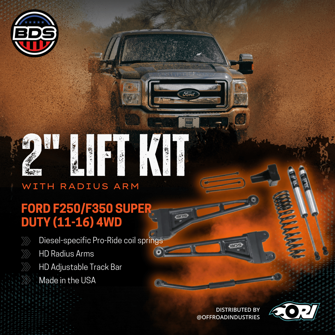 BDS 2.5 Inch Lift Kit w/ Radius Arm | Ford F250/F350 Super Duty (11 - 16) 4WD - Offroad Industries
