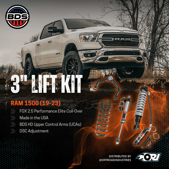BDS 3 Inch Lift Kit | FOX 2.5 Performance Elite Coil - Over | Ram DT 1500 (19 - 25) - Offroad Industries