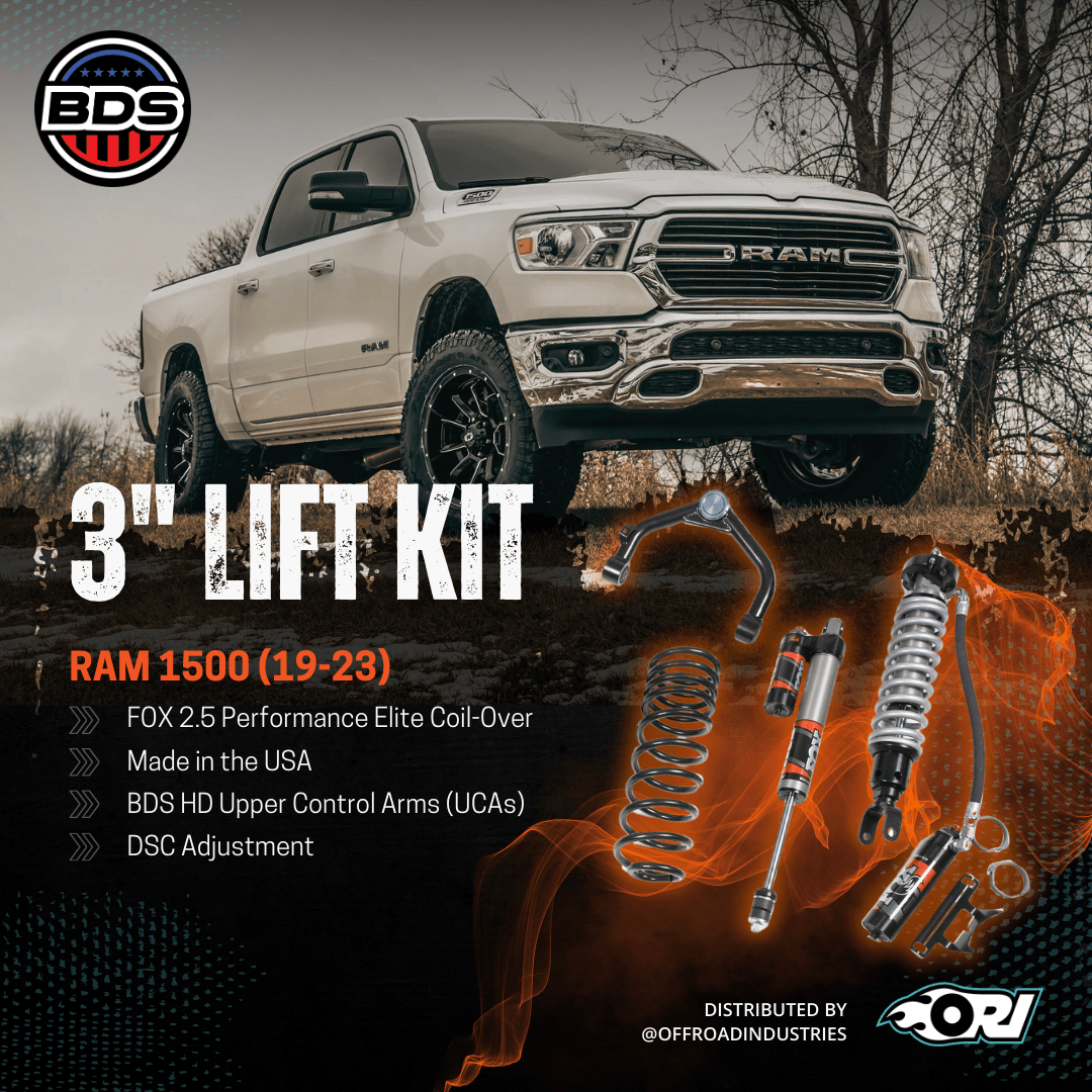 BDS 3 Inch Lift Kit | FOX 2.5 Performance Elite Coil - Over | Ram DT 1500 (19 - 25) - Offroad Industries