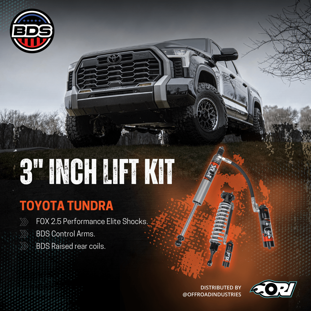 BDS 3 Inch Lift Kit | FOX 2.5 Performance Elite Series | Toyota Tundra (22 - 25) - Offroad Industries