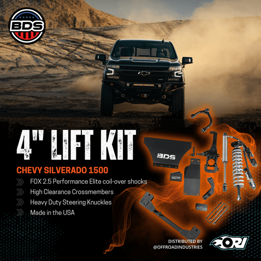 BDS 4 Inch Lift Kit | FOX 2.5 Performance Elite Coil - Over | Chevy Silverado 1500 - Offroad Industries