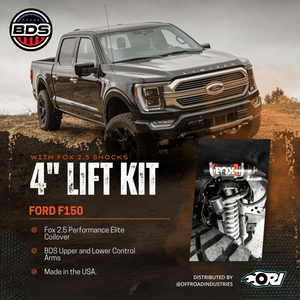 BDS 4 Inch Lift Kit | FOX 2.5 Performance Elite Coil - Over | Ford F150 (21 - 25) - Offroad Industries