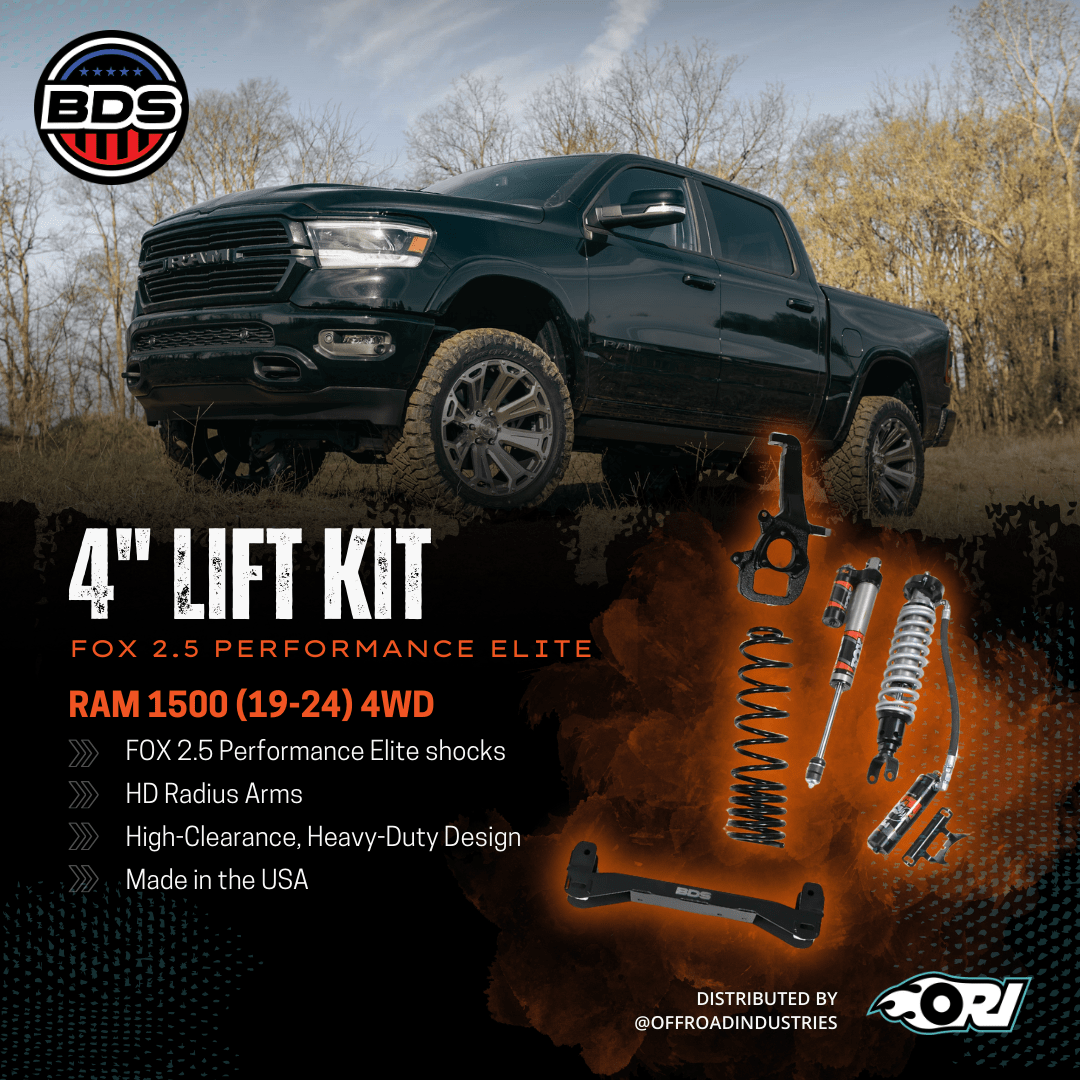 BDS 4 Inch Lift Kit | FOX 2.5 Performance Elite Coil - Over | Ram 1500 (19 - 24) 4WD - Offroad Industries