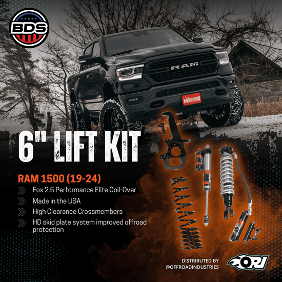 BDS 6 Inch Lift Kit | FOX 2.5 Performance Elite Coil - Over | Ram 1500 (19 - 25) - Offroad Industries