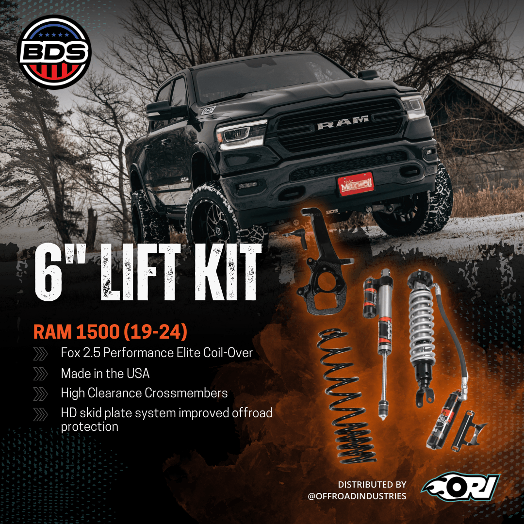 BDS 6 Inch Lift Kit | FOX 2.5 Performance Elite Coil - Over | Ram 1500 (19 - 25) - Offroad Industries