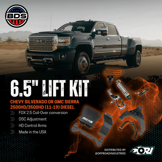 BDS 6.5 Inch Lift Kit | FOX 2.5 Coil - Over Conversion | Chevy Silverado or GMC Sierra 2500HD/3500HD (11 - 19) | Diesel - Offroad Industries