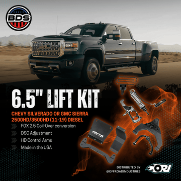 BDS 6.5 Inch Lift Kit | FOX 2.5 Coil - Over Conversion | Chevy Silverado or GMC Sierra 2500HD/3500HD (11 - 19) | Diesel - Offroad Industries