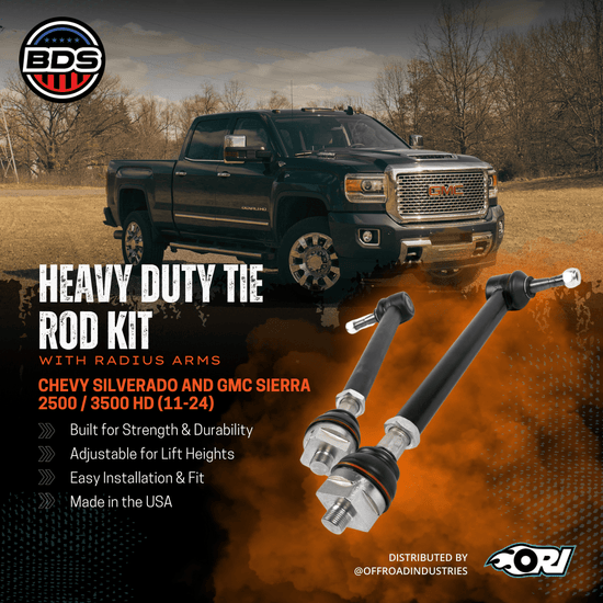 BDS Heavy Duty Tie Rod Kit | Chevy Silverado and GMC Sierra 2500 / 3500 HD (11 - 24) - Offroad Industries