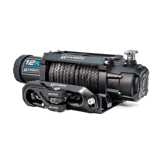 Carbon 12K - 12000lb Winch V3X with MegaPro Hook - Offroad Industries