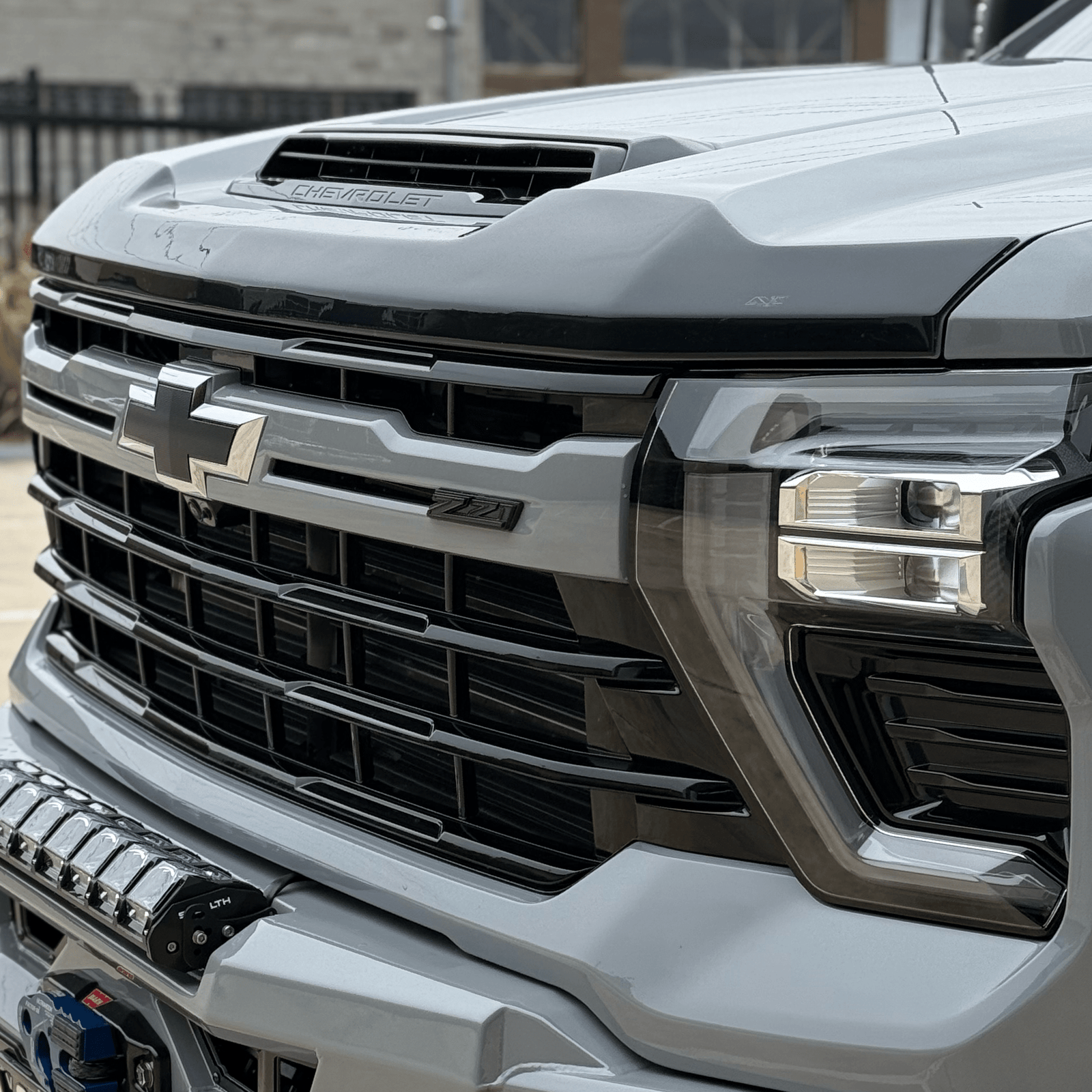 Husky Aeroskin Bonnet Protector SMOKE finish Chevy Silverado 2500HD 20+ - Offroad Industries