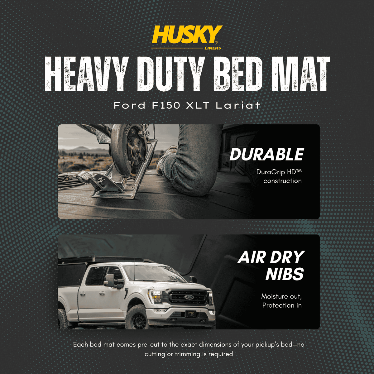 Husky Heavy Duty Bed Mat Ford F150 XLT Lariat - Offroad Industries