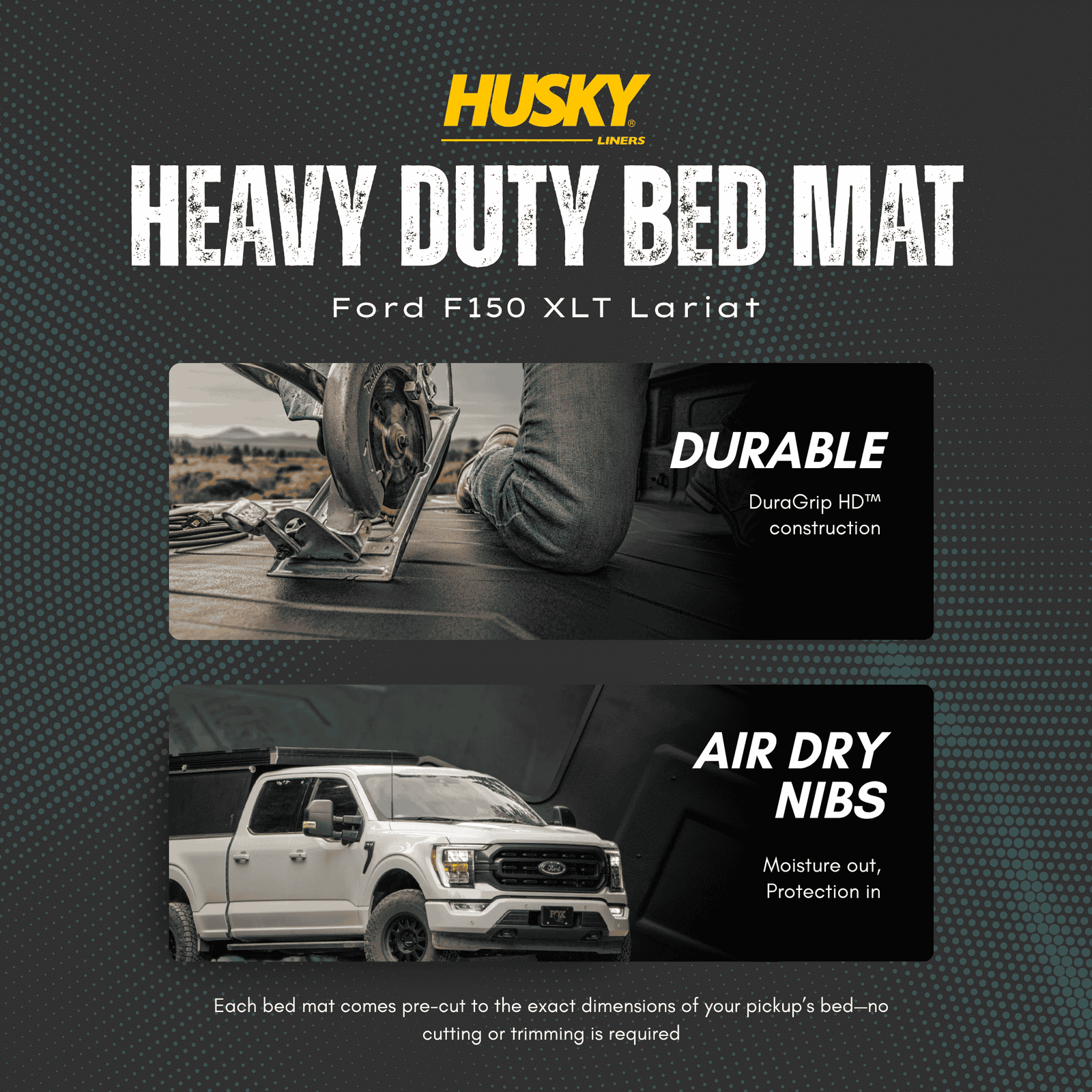Husky Heavy Duty Bed Mat Ford F150 XLT Lariat - Offroad Industries