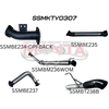Manta TOYOTA LANDCRUISER 300 SERIES V6 3IN DPF BACK WITHOUT MUFFLERS, BLACK 4IN TIP - Offroad Industries