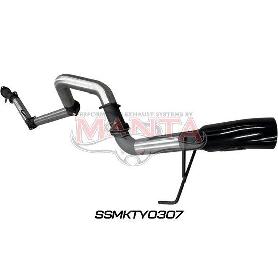 Manta TOYOTA LANDCRUISER 300 SERIES V6 3IN DPF BACK WITHOUT MUFFLERS, BLACK 4IN TIP - Offroad Industries