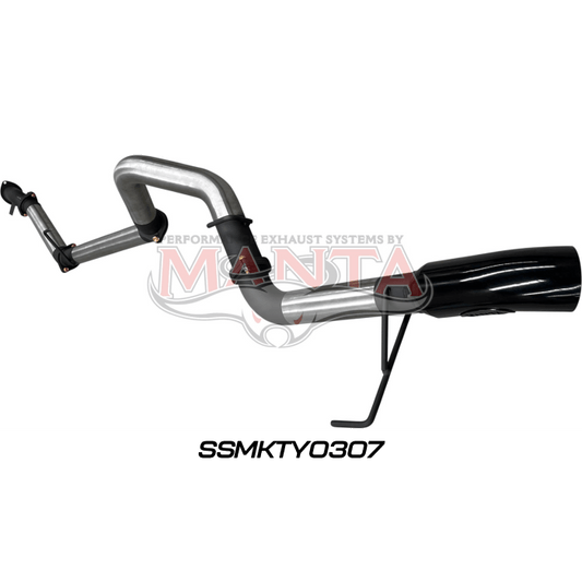 Manta TOYOTA LANDCRUISER 300 SERIES V6 3IN DPF BACK WITHOUT MUFFLERS, BLACK 4IN TIP - Offroad Industries