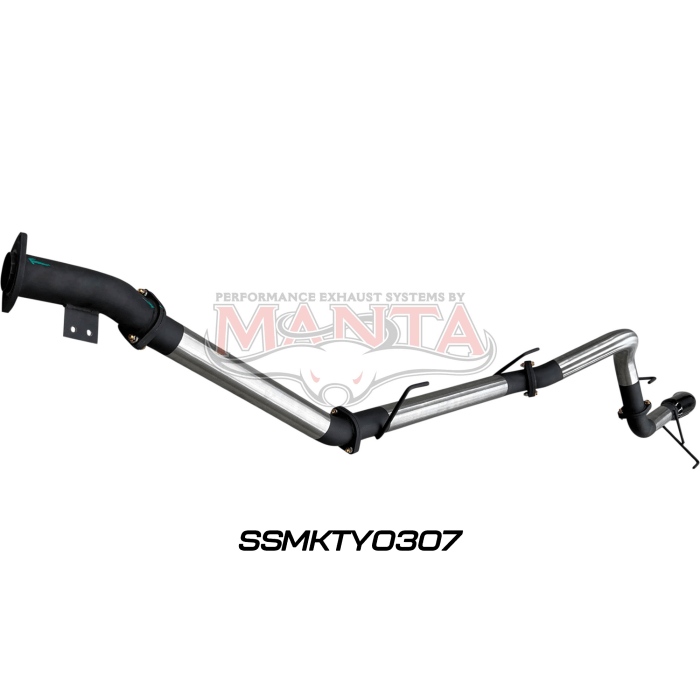 Manta TOYOTA LANDCRUISER 300 SERIES V6 3IN DPF BACK WITHOUT MUFFLERS, BLACK 4IN TIP - Offroad Industries