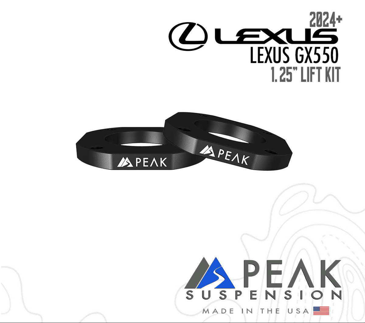 Peak 2024+ Lexus GX550 1.25″ Lift Kit - Offroad Industries