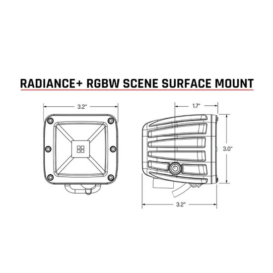 Rigid Industries Radiance+ Scene RGBW Surface Mount | Pair - Offroad Industries
