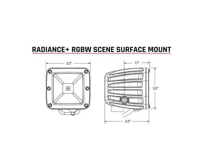 Rigid Industries Radiance+ Scene RGBW Surface Mount | Pair - Offroad Industries